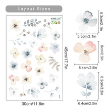 Load image into Gallery viewer, Boho Floral &amp; Butterfly Watercolor Nursery Wall Decals