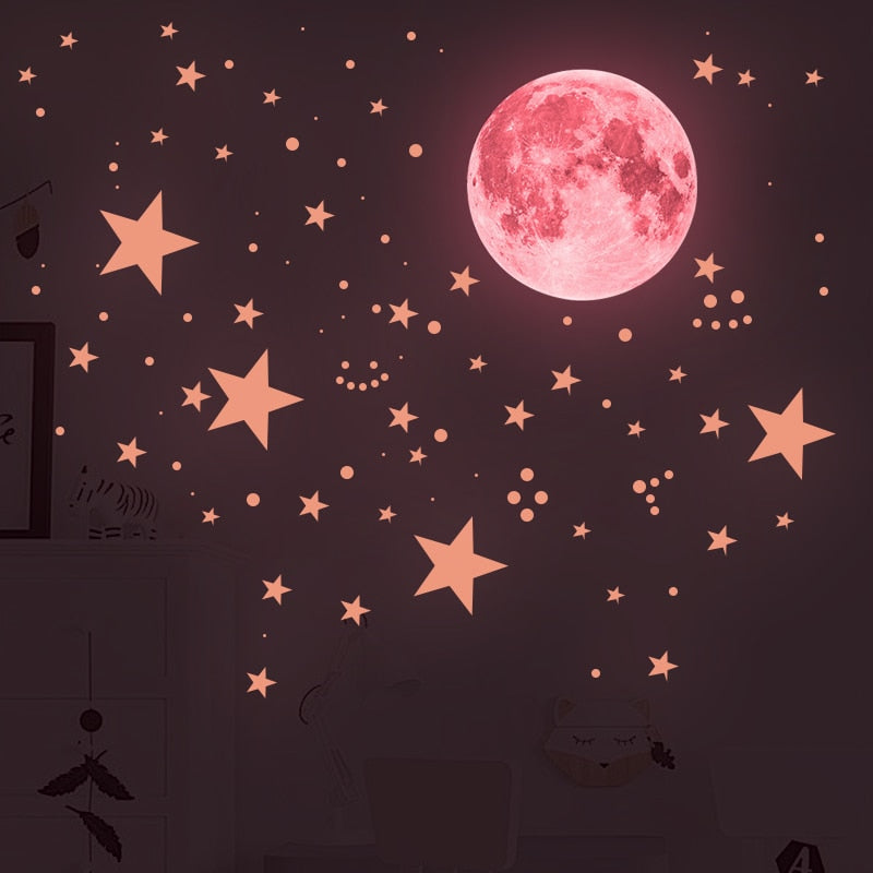 Glow in The Dark Space Wall Stickers