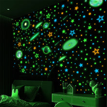 Load image into Gallery viewer, Glow in The Dark Space Wall Decals