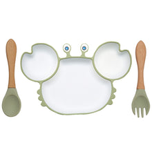 Load image into Gallery viewer, Silicone Crab feeding dinner set
