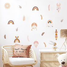 Load image into Gallery viewer, Boho Rainbows, Moon, Clouds &amp; Heart Wall Decal