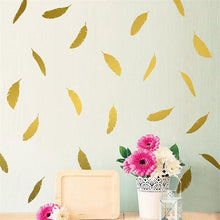 Load image into Gallery viewer, 12pcs Feather Shape Wall Stickers