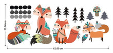 Load image into Gallery viewer, Forest Fox Trees Wall Sticker