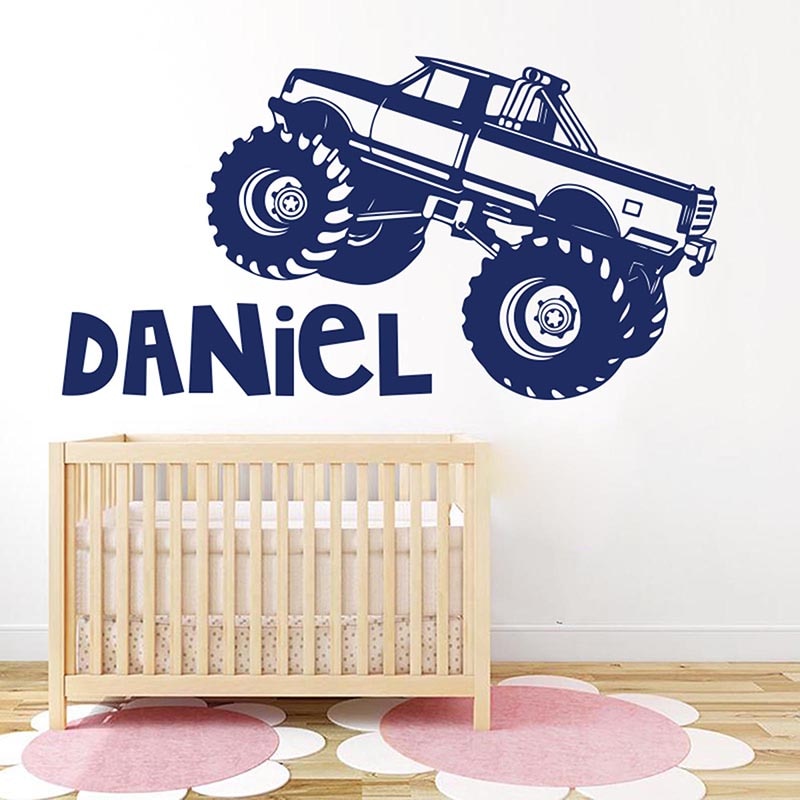 Personalised Monster Truck Car Wall Decal