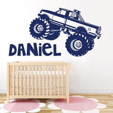 Load image into Gallery viewer, Personalised Monster Truck Car Wall Decal