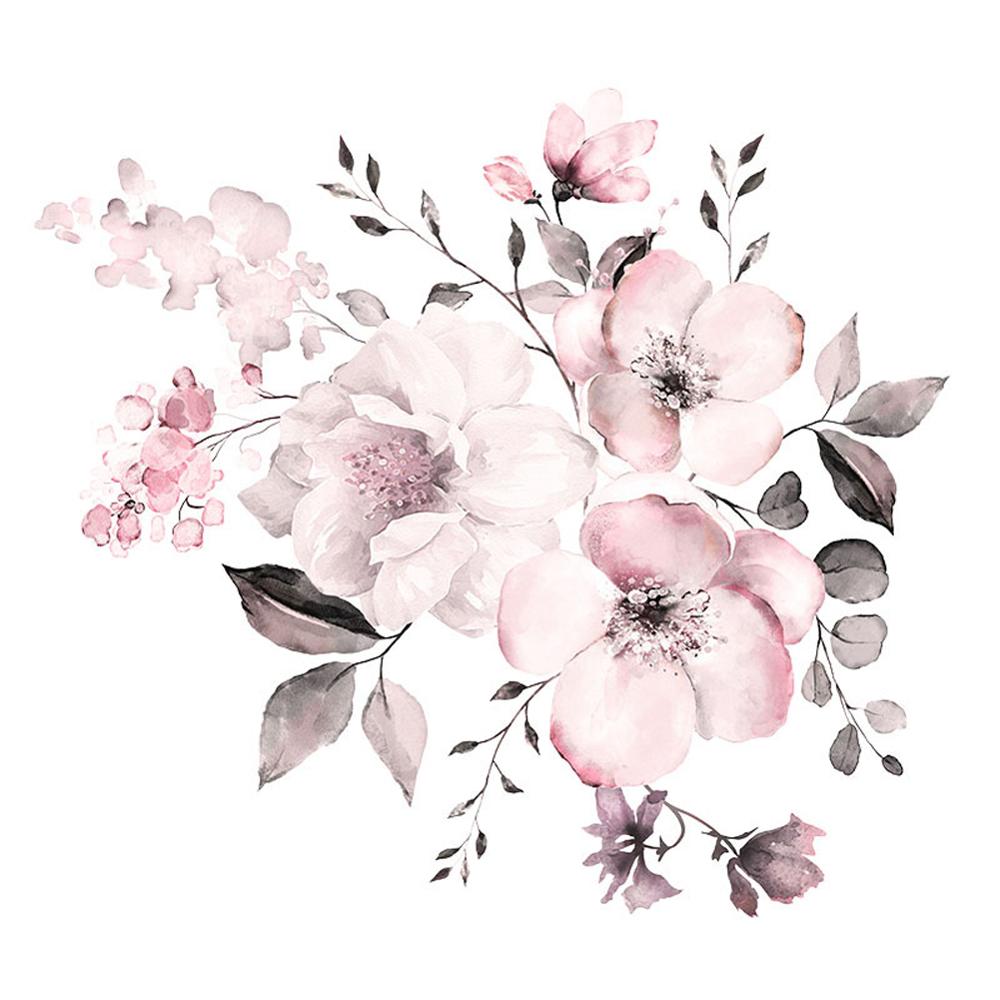 Water color pink flowers