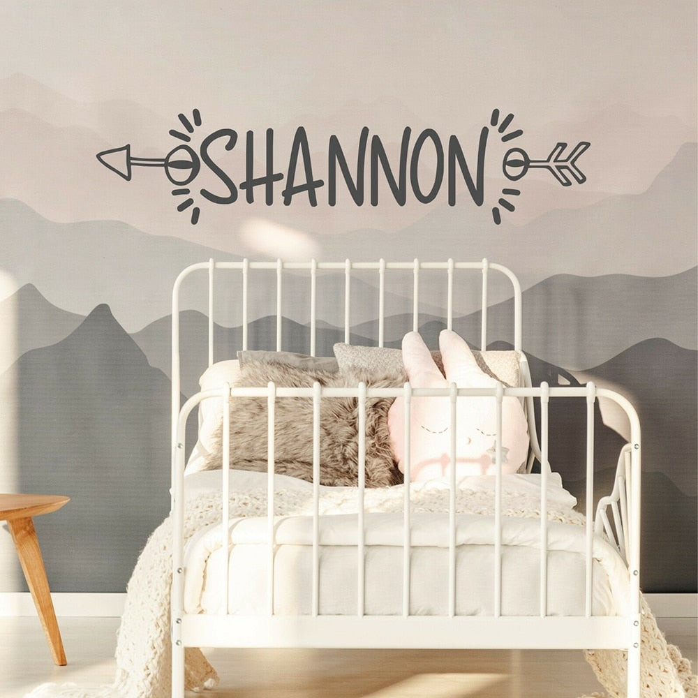 Personalised Bow & Arrow Name Wall Sticker