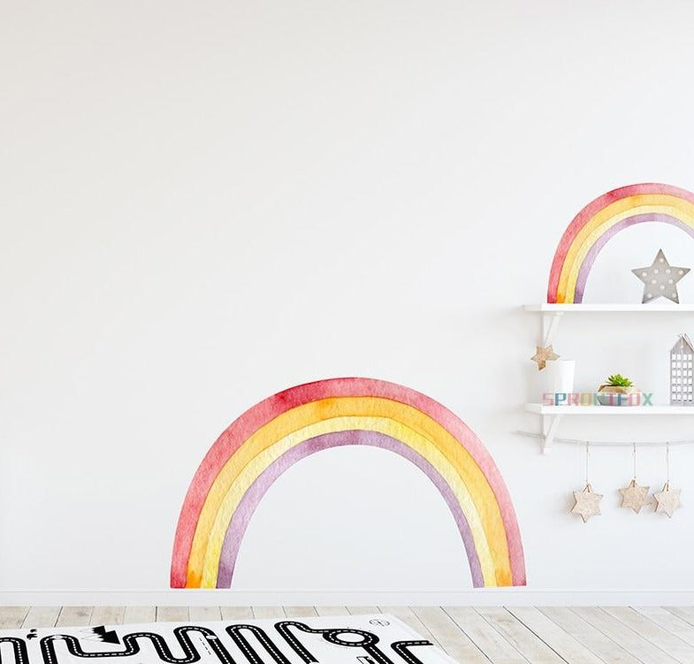 2 Large Rainbow Wall Stickers