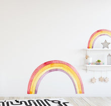 Load image into Gallery viewer, 2 Large Rainbow Wall Stickers