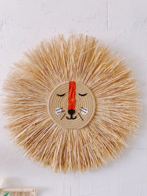 Safari Hand woven Lion Hanging Decoration