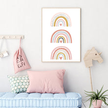 Load image into Gallery viewer, Pink Rainbow Canvas / You Are My Sunshine
