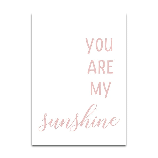 Pink Rainbow Canvas / You Are My Sunshine