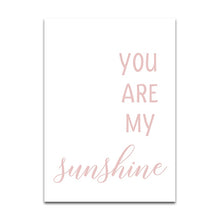 Load image into Gallery viewer, Pink Rainbow Canvas / You Are My Sunshine