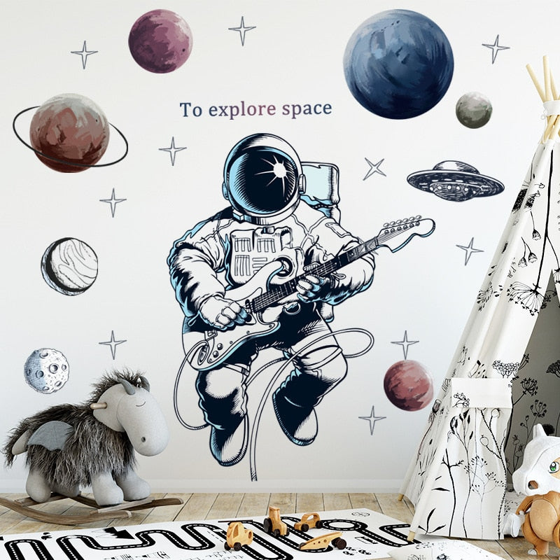 Astronaut Guitarist Wall Stickers