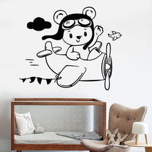 Load image into Gallery viewer, Teddy Pilot Wall Sticker