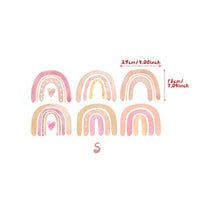 Load image into Gallery viewer, Big Pink Watercolour Rainbow Wall Decals x 6