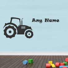 Load image into Gallery viewer, Personalised Name Tractor Wall Sticker