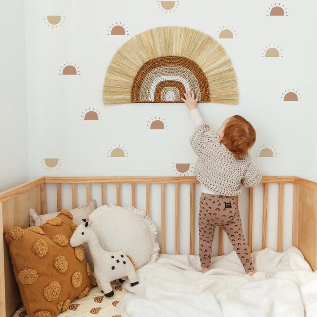 Half Brown Suns Wall Decals