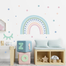 Load image into Gallery viewer, Polka Dot Pastel Rainbow Wall Sticker