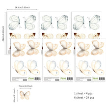 Load image into Gallery viewer, 24 Butterflies Wall Decals