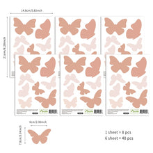 Load image into Gallery viewer, 48 Beautiful Butterflies Wall Decals