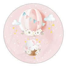 Load image into Gallery viewer, Pink Round Cartoon Play-Mat