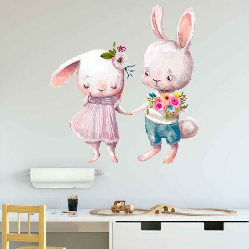 Bunny Couple Wall Decal