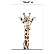 Load image into Gallery viewer, Rainbow Safari Animal Canvas Prints
