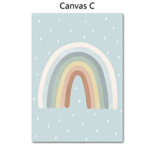 Load image into Gallery viewer, Rainbow Safari Animal Canvas Prints