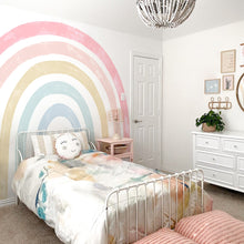 Load image into Gallery viewer, Large Pink Pastel Watercolour Rainbow Wall Stickers