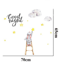 Load image into Gallery viewer, Bunny Placing Starts in the Sky Wall Decal