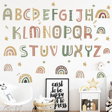 Load image into Gallery viewer, Rainbows Alphabet Wall Decals