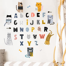 Load image into Gallery viewer, Cats Alphabet Wall Decals