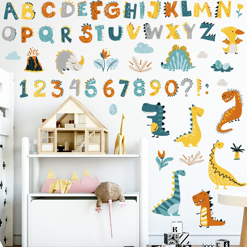 Dinosaur Alphabet Wall Decals – Bright Bubs Nursery