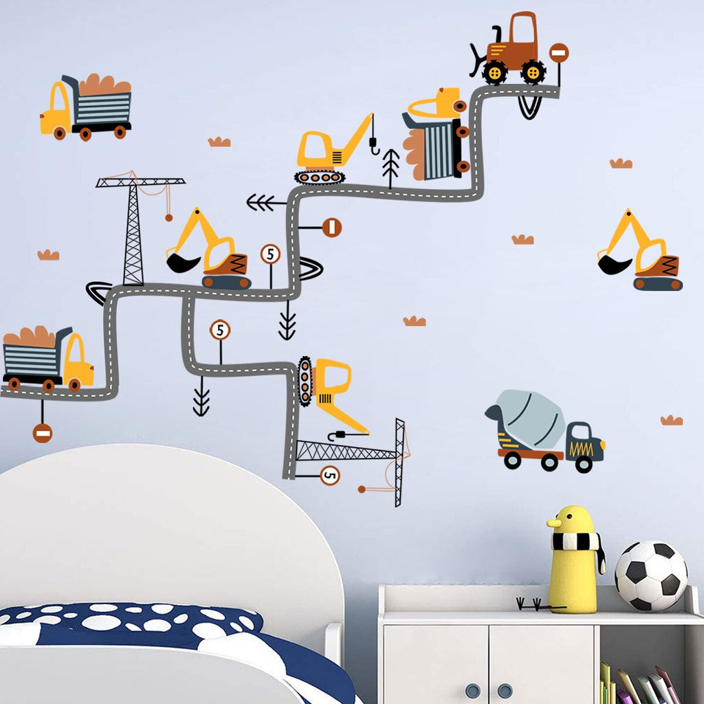 Construction Road Wall Stickers